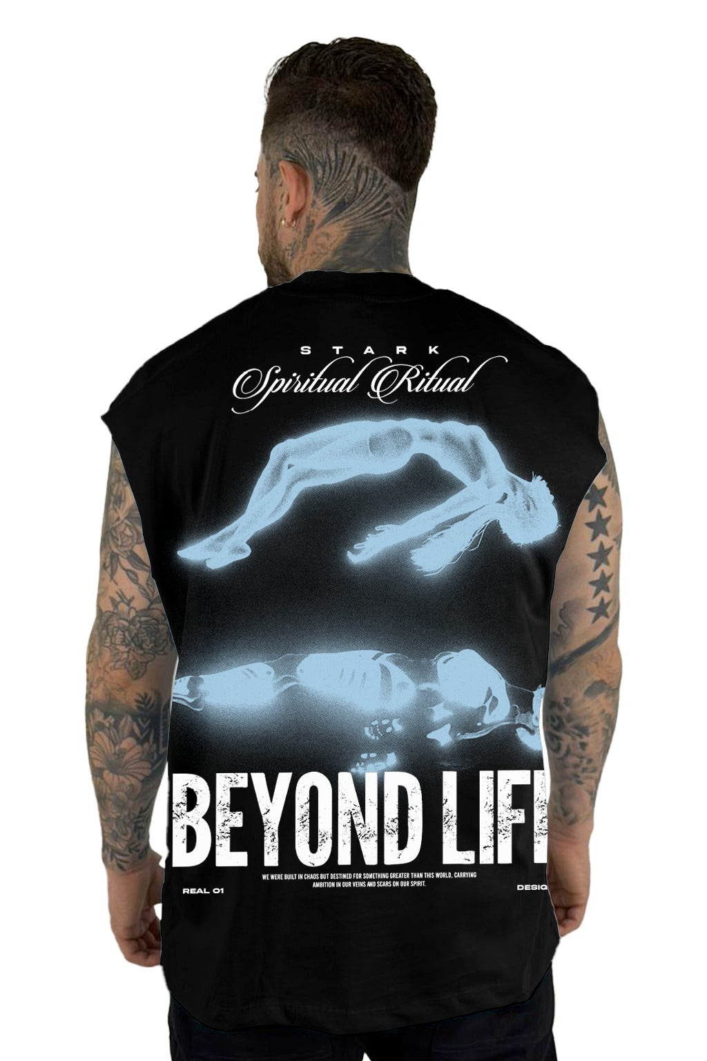 Camisilla Negra Beyond Life Alto Gramaje