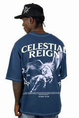 Oversize Azul Celestial Reign Alto Gramaje