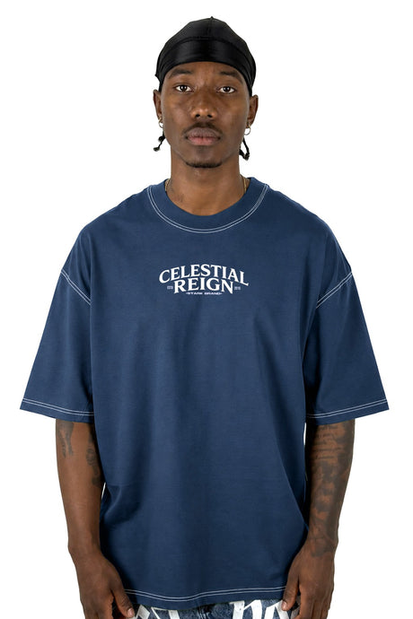 Oversize Azul Celestial Reign Alto Gramaje