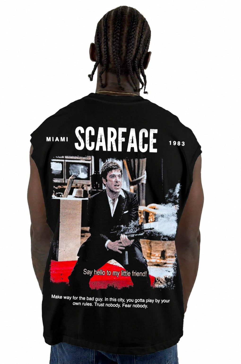 Camisilla Negra Scarface Alto Gramaje