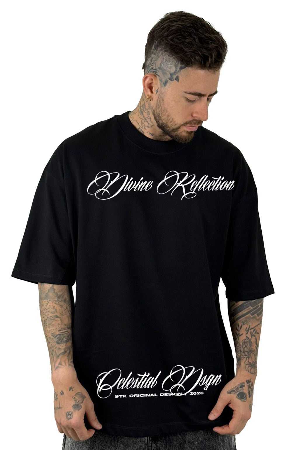 Oversize Negra Divine Reflection Alto Gramaje