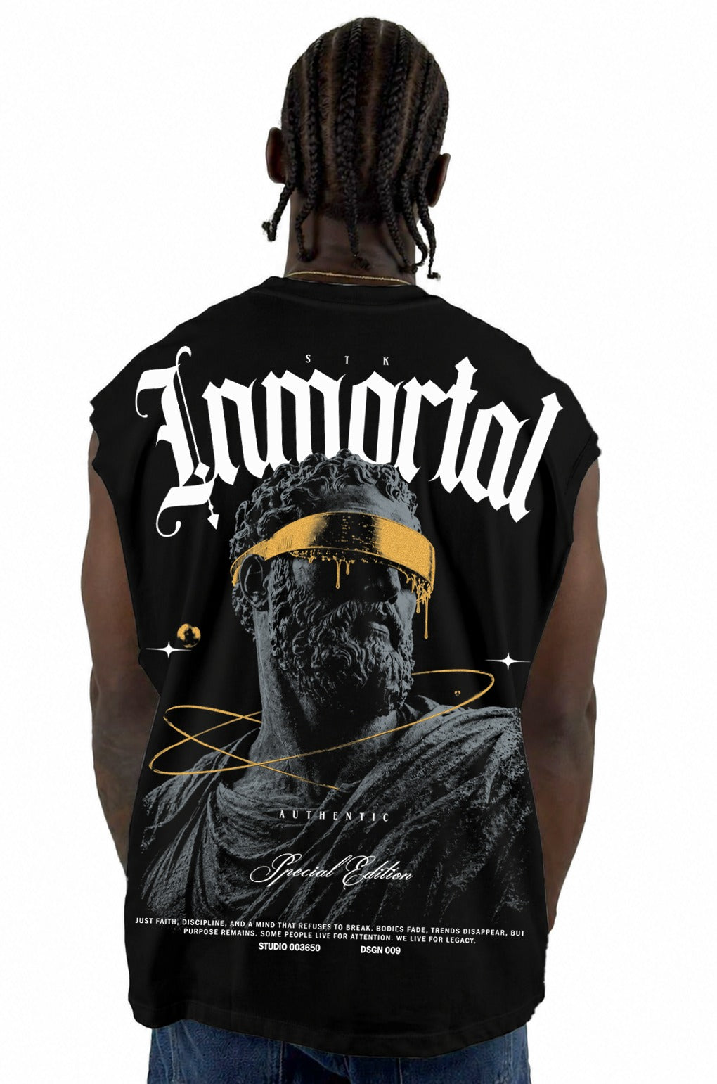 Camisilla Negra Inmortal Authentic Alto Gramaje