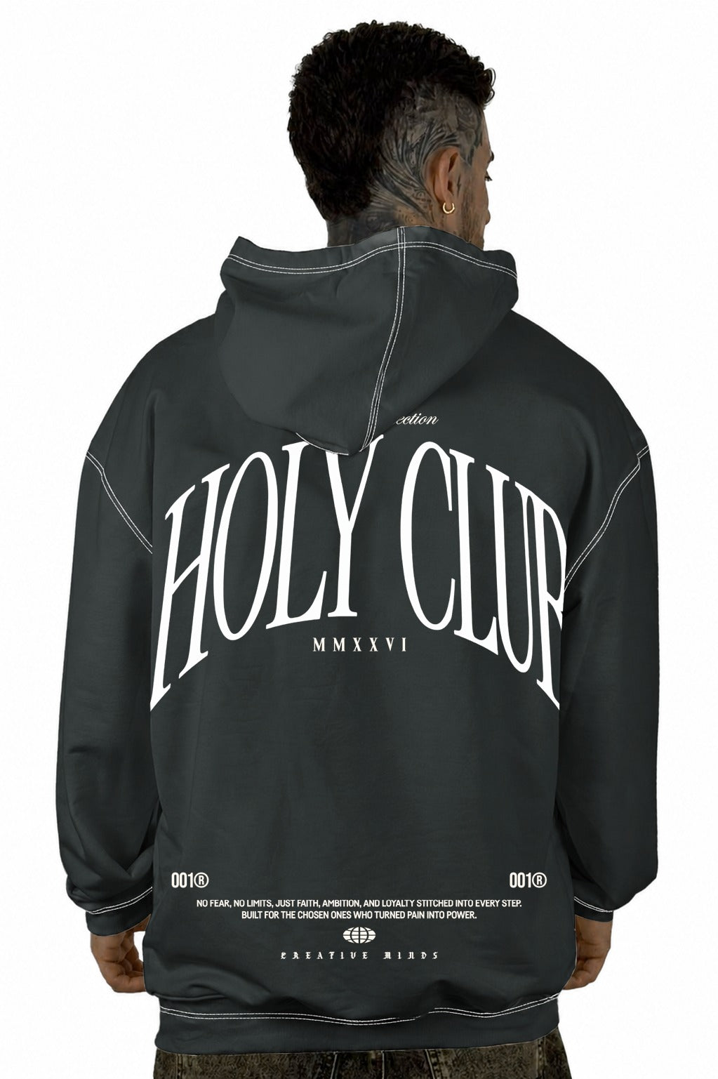 Buzo Capucha Gris  Holy Club