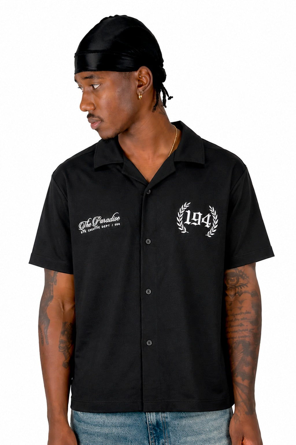 Camisa Negra Boxy Fit  The Paradise