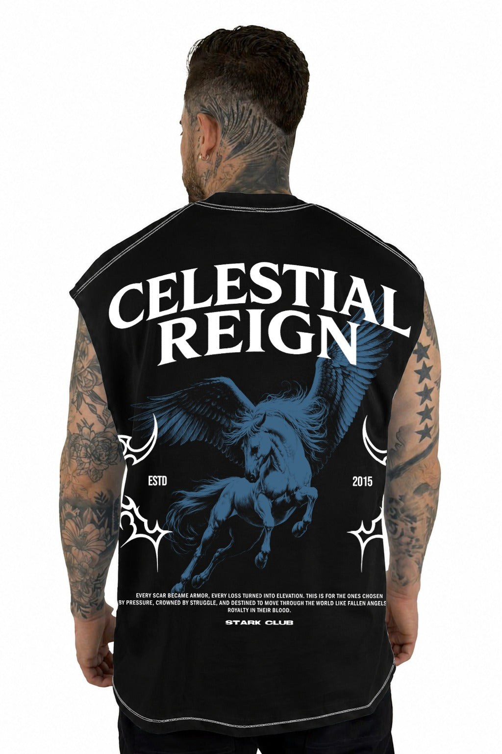 Camisilla Negra Celestial Reign Alto Gramaje