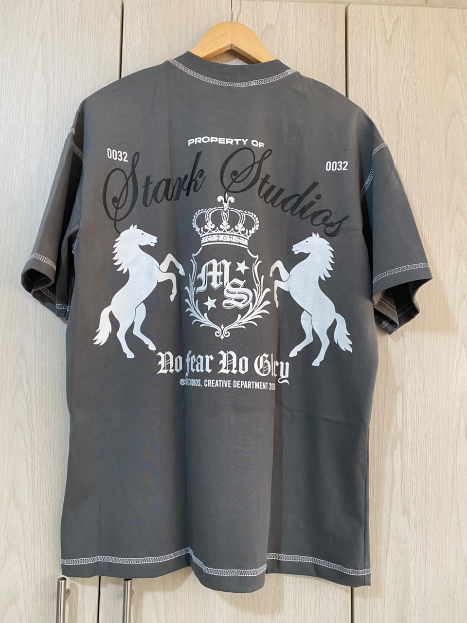 Oversize Gris No Fear No Glory Alto Gramaje