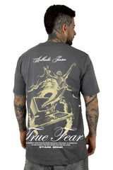 Camiseta Gris Acero True Fear Alto Gramaje