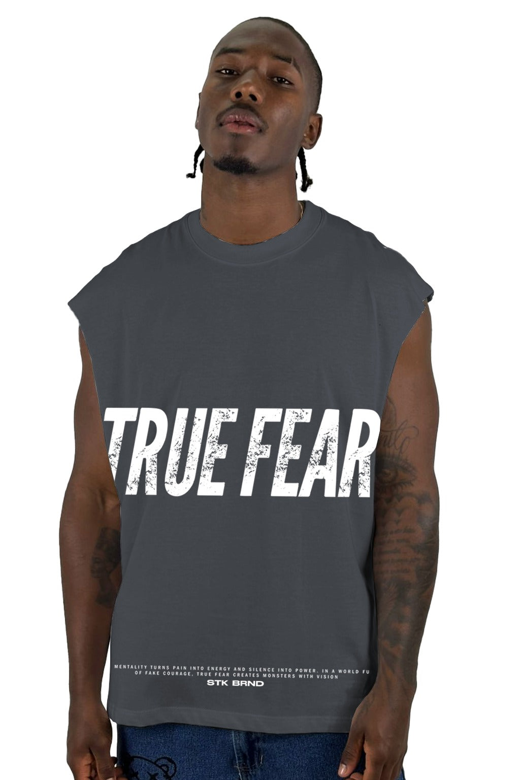Camisilla Azul Acero True Fear Alto Gramaje