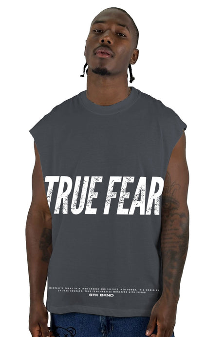 Camisilla Azul Acero True Fear Alto Gramaje