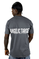 Camiseta Gris Acero Angelic Target Alto Gramaje
