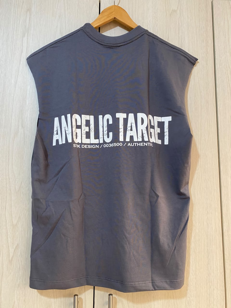 Camisilla Gris Azulado Angelic Target Alto Gramaje