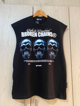 Camisilla Negra Broken Chains Alto Gramaje