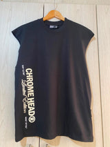 Camisilla Negra Chrome Head Alto Gramaje