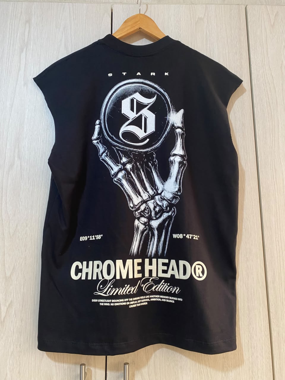 Camisilla Negra Chrome Head Alto Gramaje