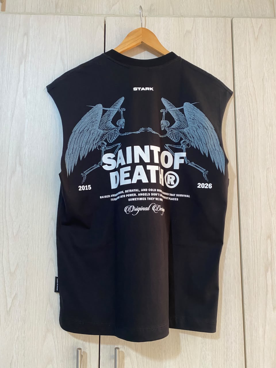 Camisilla Negra Saint Of Death Alto Gramaje