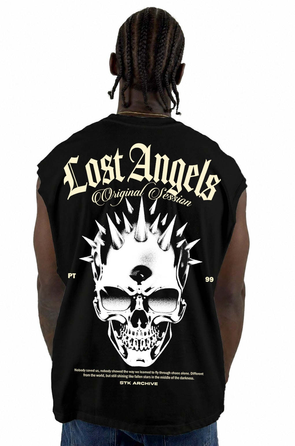 Camisilla Negra Lost Angels Alto Gramaje