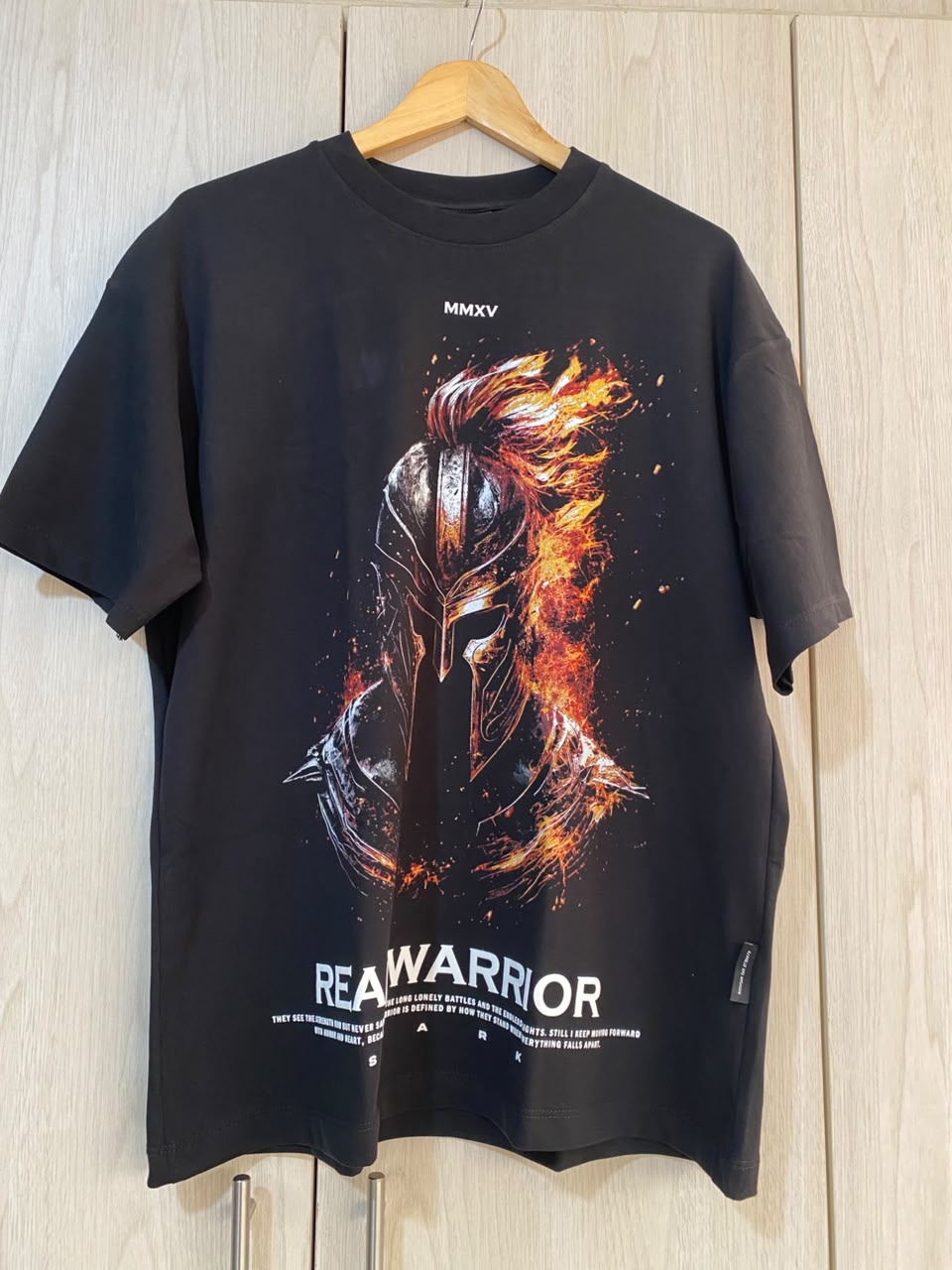 Oversize Negra Real Warrior Alto Gramaje