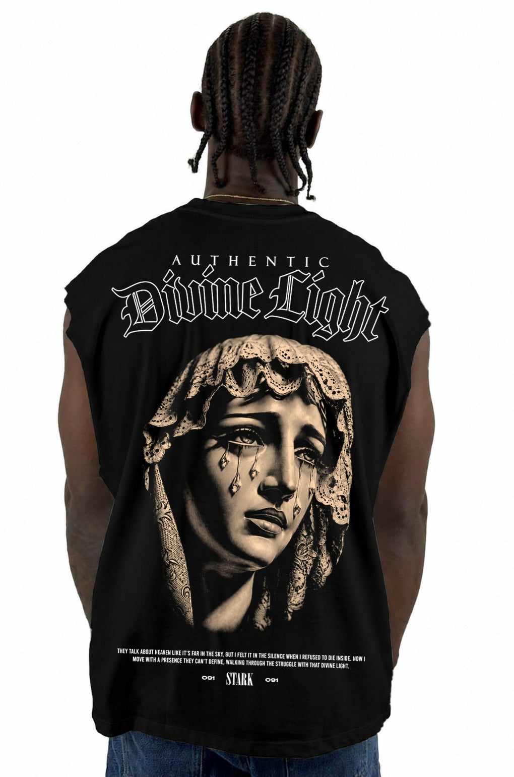 Camisilla Negra Divine Light Alto Gramaje