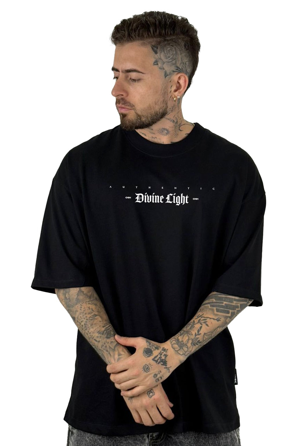 Oversize Negra Divine Light Alto Gramaje