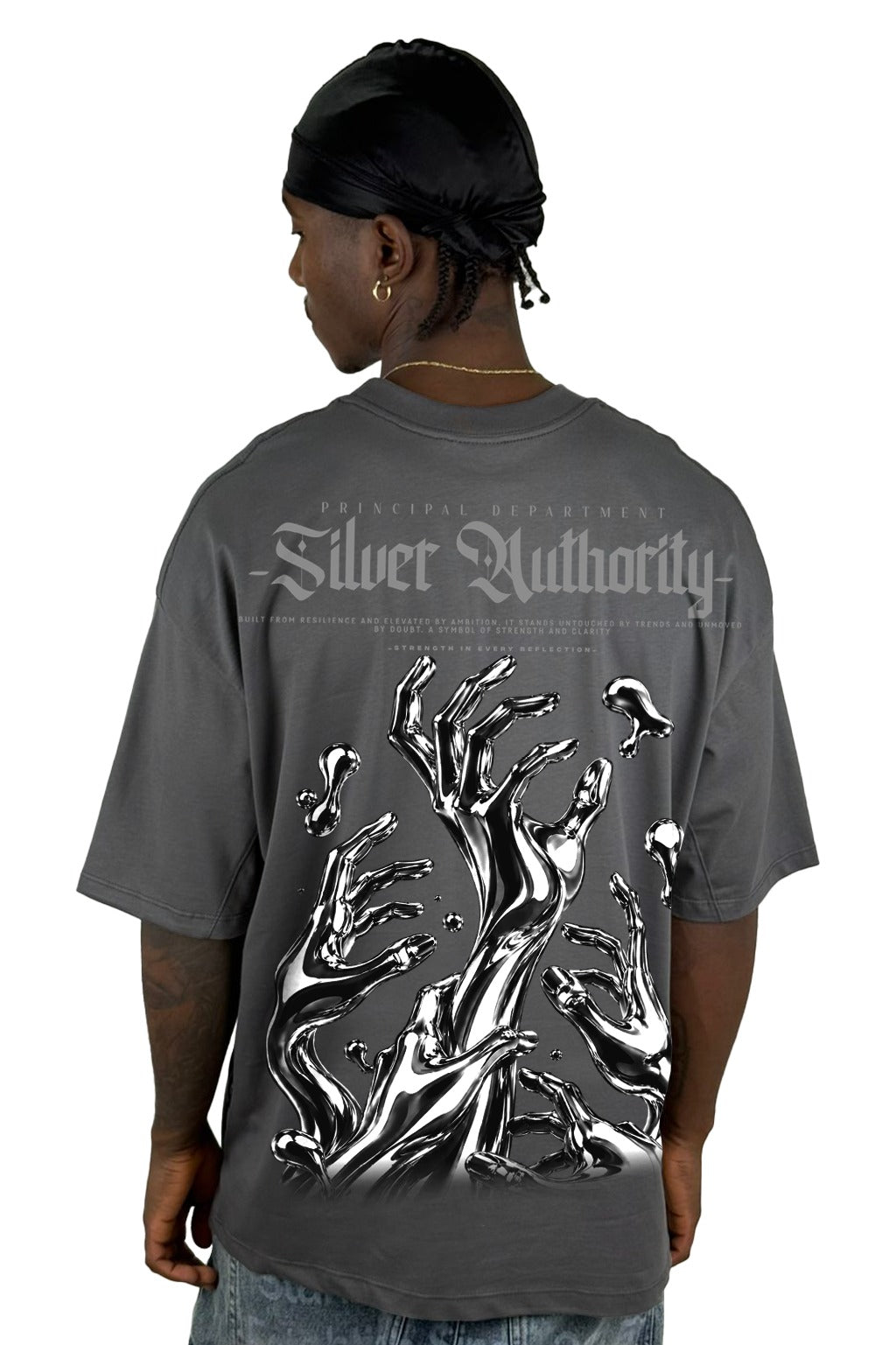 Oversize Gris Silver Authority Alto Gramaje