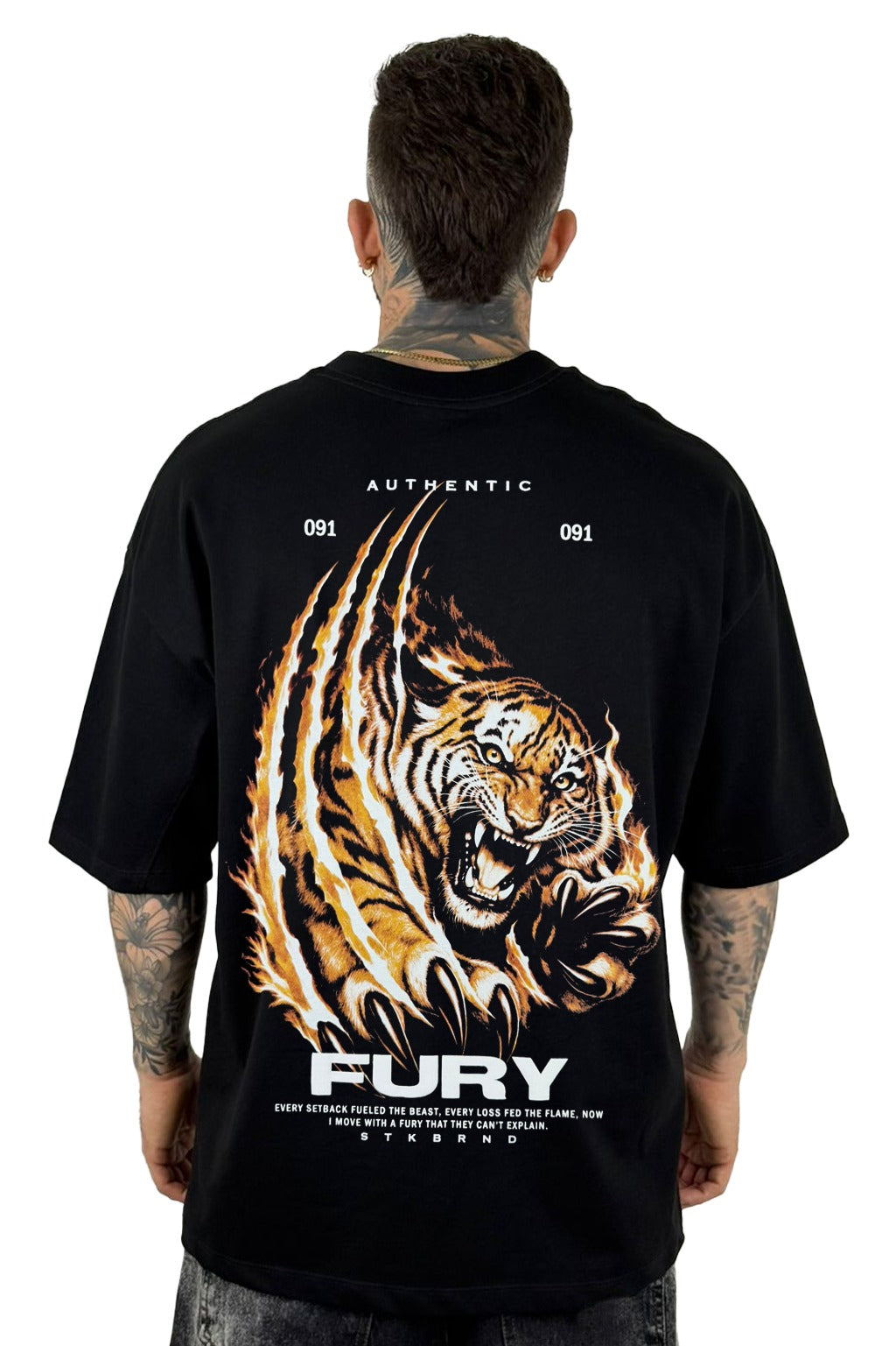 Oversize Negra Fury Alto Gramaje