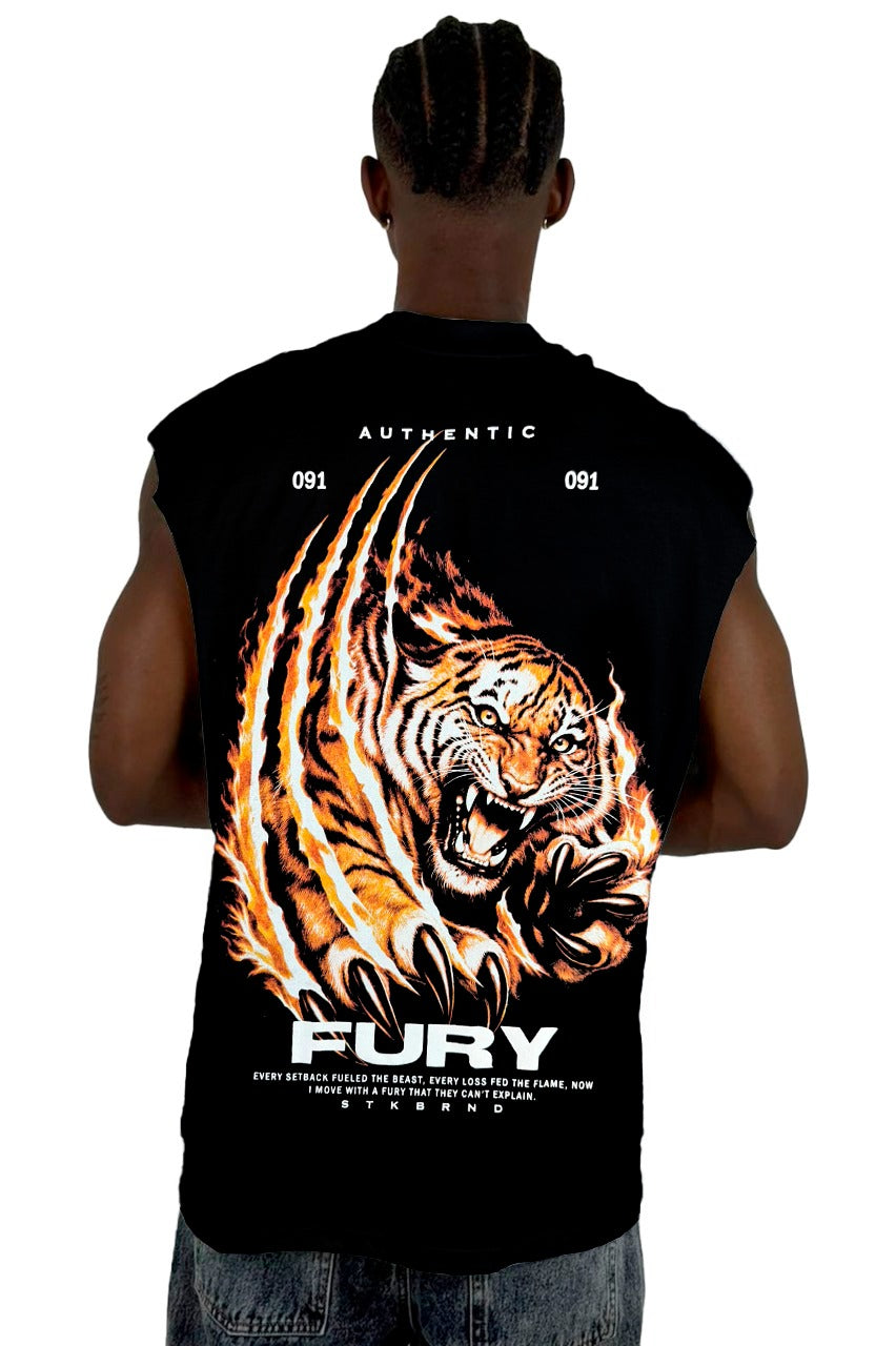 Camisilla Negra Fury Alto Gramaje
