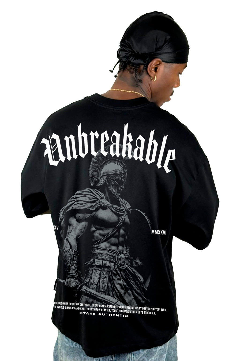 Oversize Negra Unbreakable Gladiador Alto Gramaje