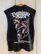 Camisilla Negra Dominate Season Dog Alto Gramaje