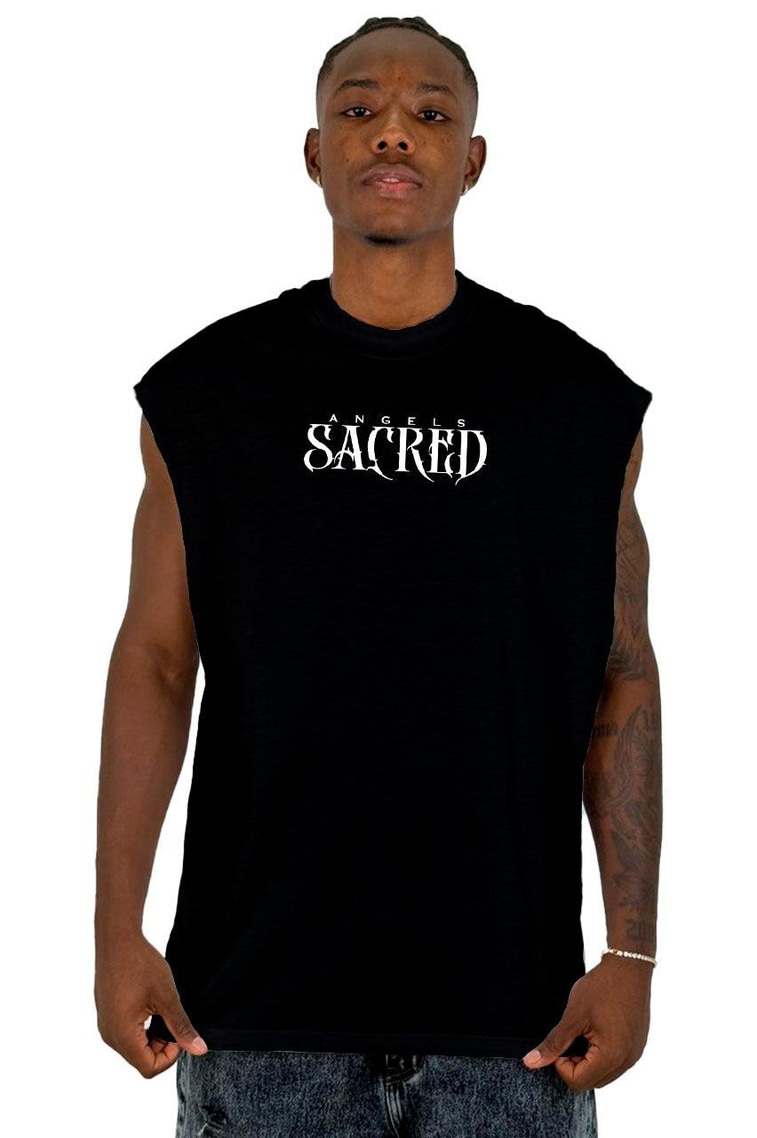 Camisilla Negra Angels Sacred Alto Gramaje