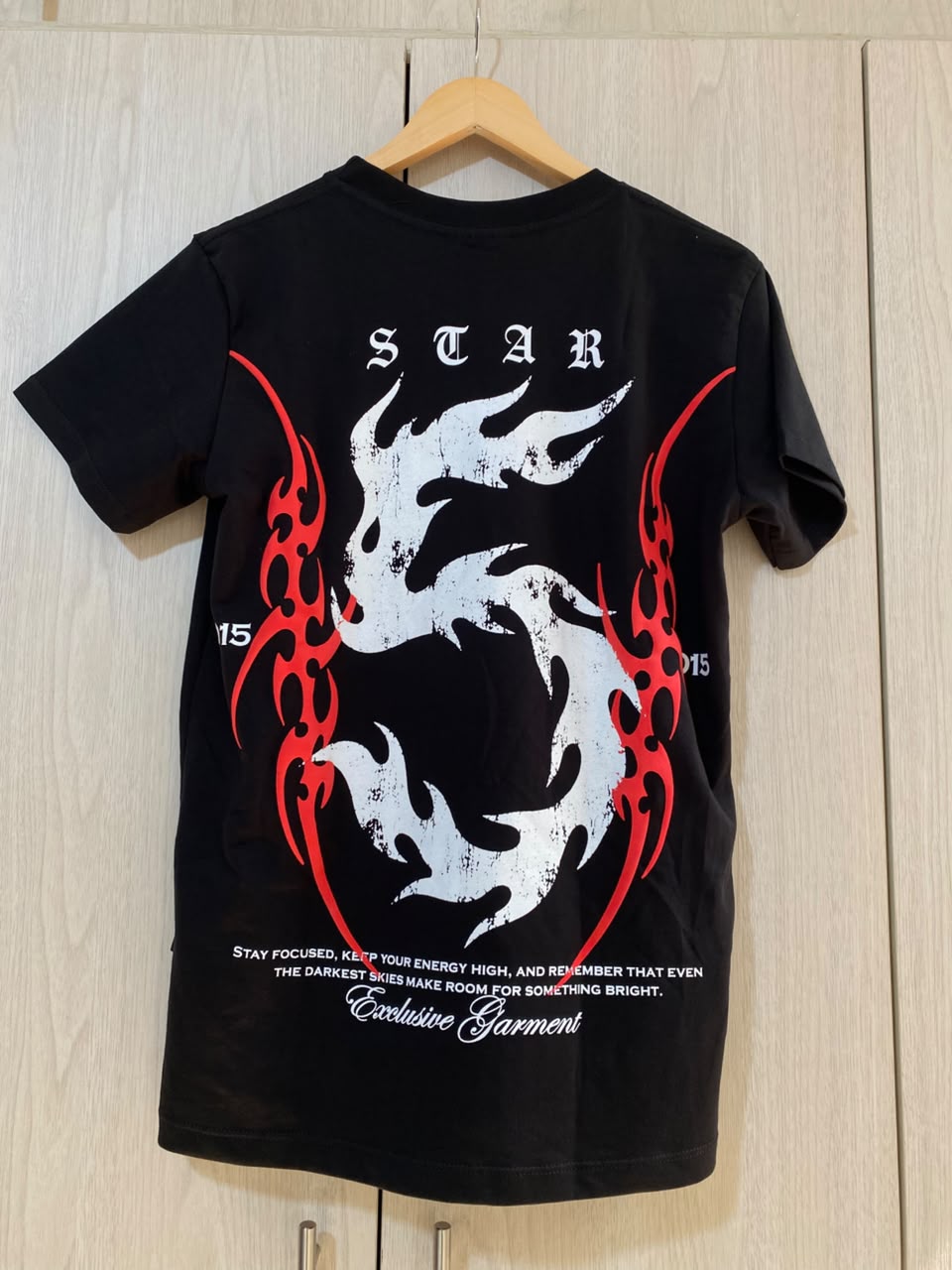 Camiseta Negra S T A R 015 Alto Gramaje