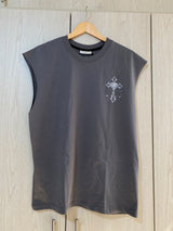 Camisilla Gris Oscuro Cruz Ancient Alto Gramaje