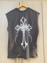 Camisilla Gris Oscuro Cruz Ancient Alto Gramaje