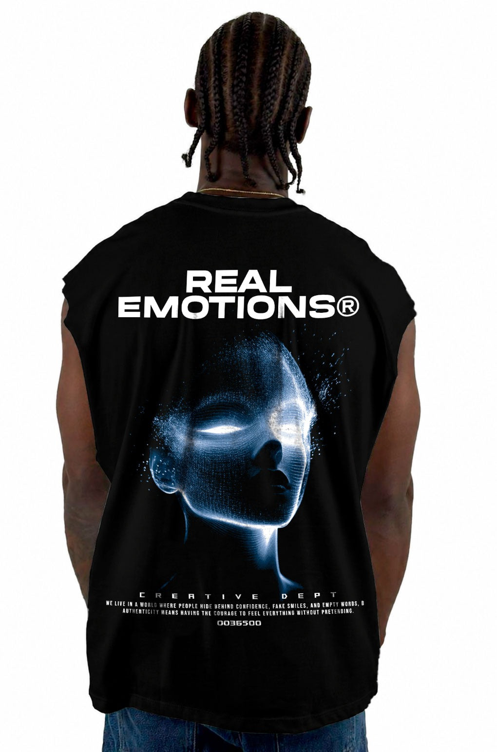 Camisilla Negra Real Emotions Alto Gramaje