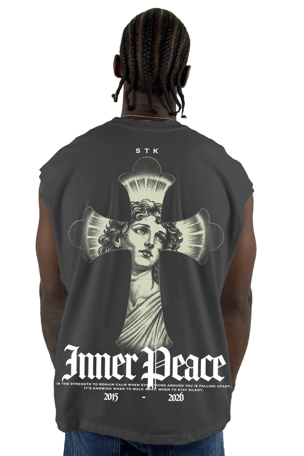 Camisilla Gris Oscuro Inner Peace Alto Gramaje