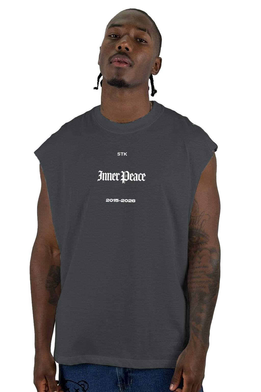 Camisilla Gris Oscuro Inner Peace Alto Gramaje
