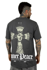 Camiseta Gris Oscuro Imer Peace Cruz Alto Gramaje