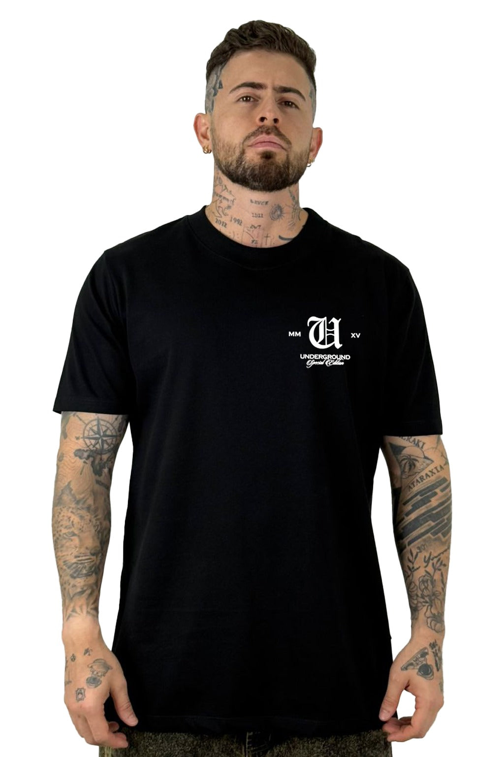 Camiseta Negra Underground MMXV Alto Gramaje