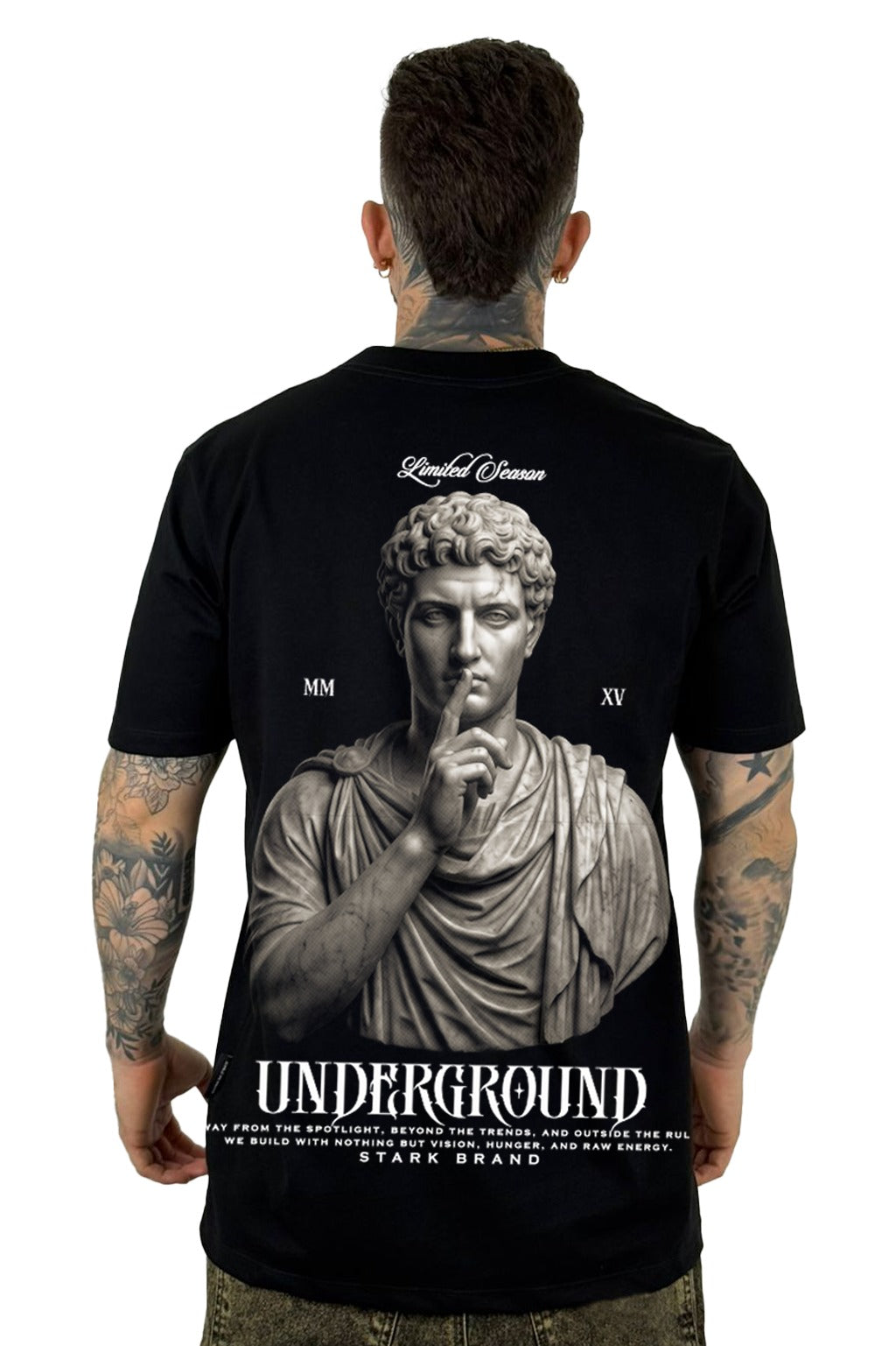 Camiseta Negra Underground MMXV Alto Gramaje