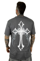 Camiseta Gris Oscruro Ancient Cruz Alto Gramaje
