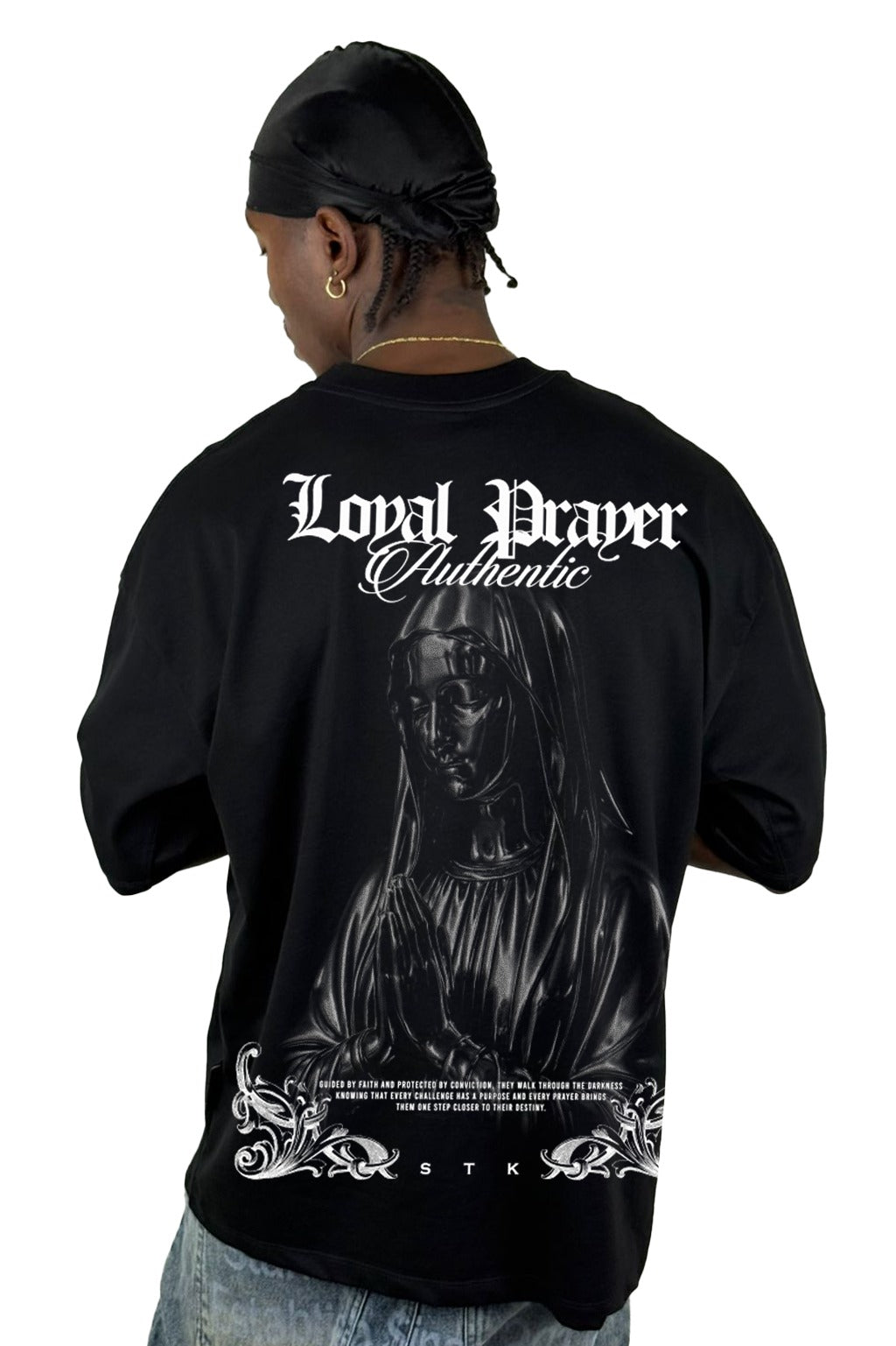 Oversize Negra Loyal Prayer Virgen Alto Gramaje
