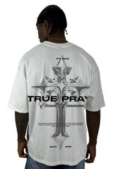 Oversize Crudo True Pray Cruz Alto Gramaje
