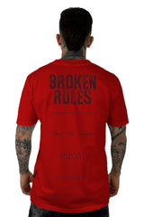 Camiseta Roja Broken Rules Alto Gramaje