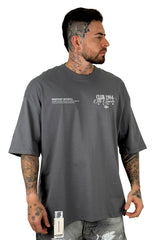 Oversize Gris Club 1984 Con Aplique Alto Gramaje