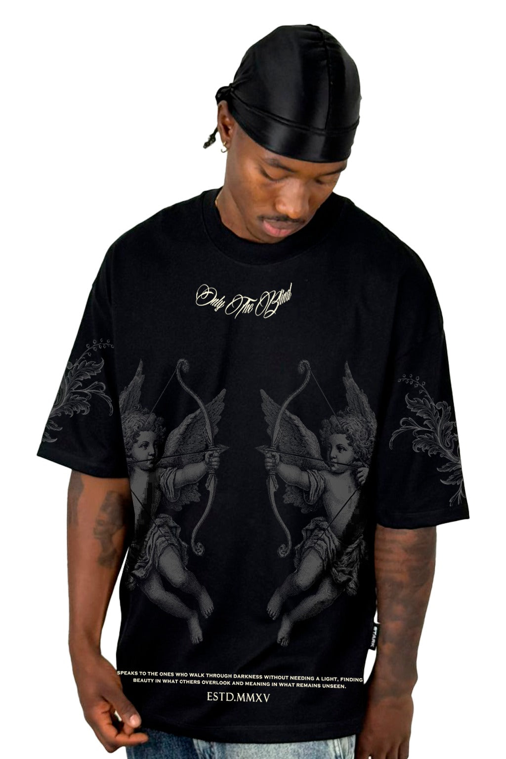 Oversize Negra Only The Blind Cupido Alto Gramaje