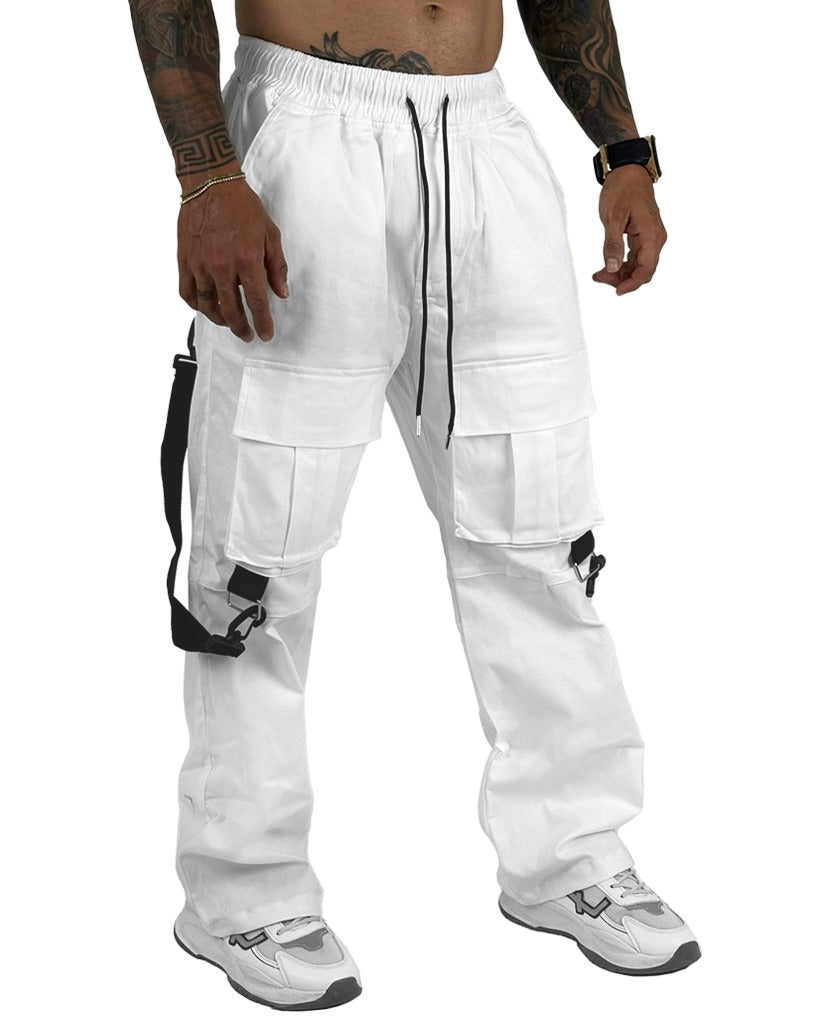 Jogger Blanco tiras baggy