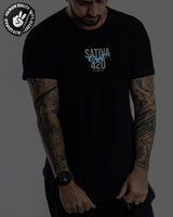 Camiseta Negra Sativa Alto Gramaje