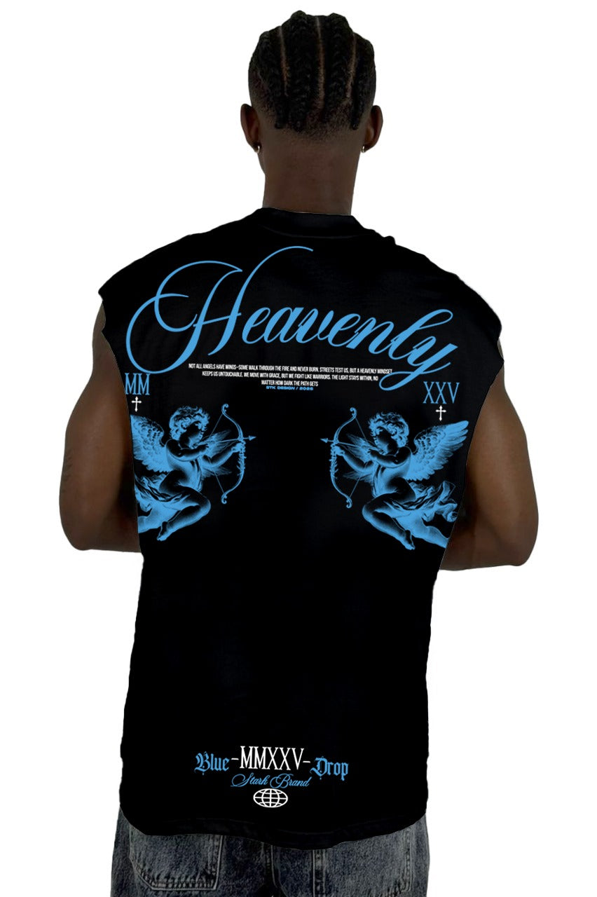 Camisilla negra Heavenly alto gramaje luminescence