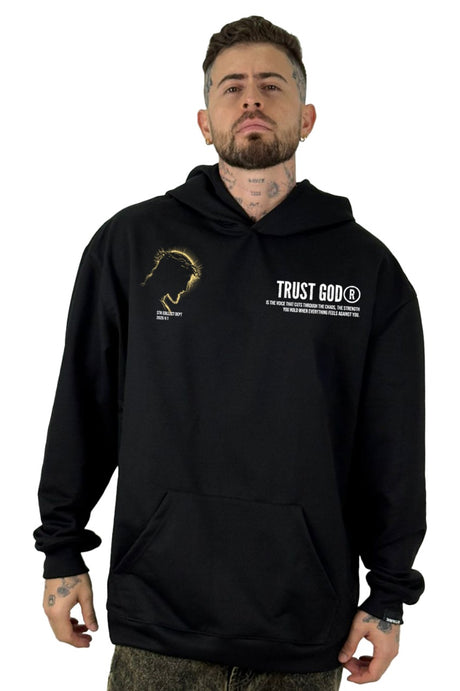 Buzo Capucha Negro Trsut God