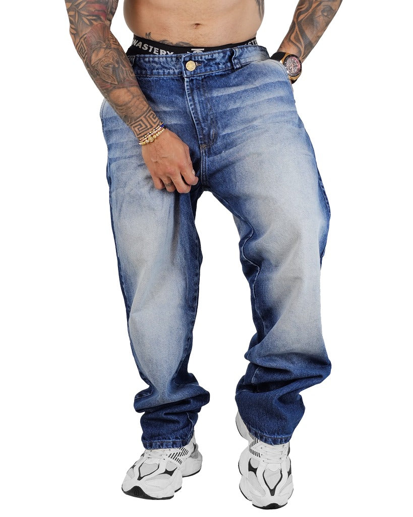 Jean Baggy Clásico Azul con Samblas Fuerte