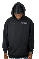 Buzo Capucha Negro Romans 8:38 Heart